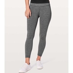 Lululemon‎ Wunder Under Hi-Rise 7/8 Tights Womens 4 Gray Luxtreme Stretch Yoga